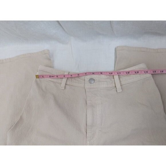 Universal Thread women's size 8 cream ivory sailor wide leg denim pants I2 - Picture 8 of 9
